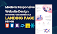 built an HTML CSS bootstrap tailwindcss website and HTML landing page