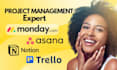 zapier monday com asana notion trello project management zoho crm monday boards