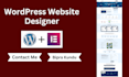 design or redesign your wordpress website by using elementor pro