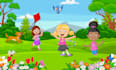 do afro characters children storybook illustrations, storybook cover