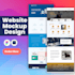 design modern website mockup in figma, photoshop