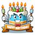 design best quality first class birthday cack logo design