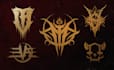 design deathmetal, metalcore icon symbol and emblem for band