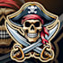 creative unique pirate skull mascot logo design