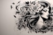 custom an abstract black tattoo design