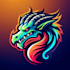 do unique dragon head mascot logo design