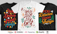 trendy typography design and custom t shirt design