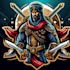 design creative arabian warriors esport logo for you in just 1 day