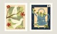 draw a custom postage stamp design