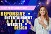 create entertainment concert landing page website
