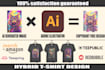 create custom t shirt design using ai generated image