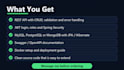 build a spring boot rest api and java backend