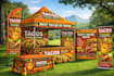 design canopy tent, feather flag, backdrop banner and roll up banner