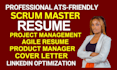 write scrum master resume project management agile project manager pmp resume