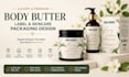 design luxury body butter label and skincare packaging