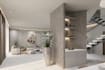 design custom modern TV wall with realistic 3d render