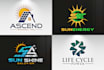 design eco energy, electrical, power and solar logo