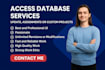 design ms access database assignments and projects