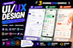 do attractive app designs, web designs UI UX with figma