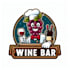 make wine bar mascot logo design in one day