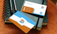 create unique corporate modern business card design