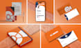 design business card, letterhead, brand kit and stationery items