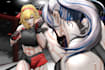 draw two characters with anime or semirealistic style