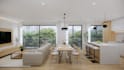 create 3d rendering living room, kitchen design by sketchup