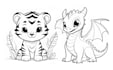 design and draw children colouring book illustrations