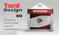 design tradeshow tent canopy, banner flag and table cover