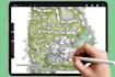 render hand drawn architectural site plan and master plan