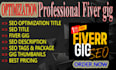 optimize gig title description and SEO for a fiverr profile