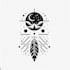 do minimalist black and white custom tattoo design