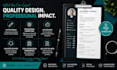 design a modern, professional resume, CV, and cover letter