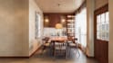 design modern kitchen interior with realistic 3d rendering