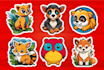 design custom cartoon sticker, badge, decals patch emoticon