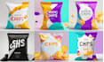 do labels for chips, potato chips, chili, food items packaging designs