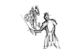 draw characters fighting in dark manga style