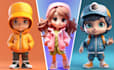 create cute chibi 3d character modeling and stylized rendering