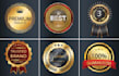 design web badge , seal wax , rubber stamp , award logo or certification stamp