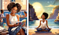 create african american illustration using your imagination by ai mid journey