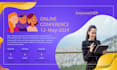 design virtual event poster, flyer n invitation in 10 hours