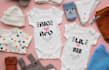 place baby image on t shirt and all typography design