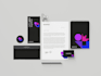 design a modern business card and stationery