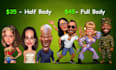draw a realistic custom caricature from your photo