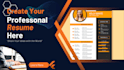 design a professional resume, CV, bio data template