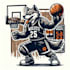 creative wolf basketball  mascot logo design with unlimited revision