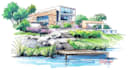 create architectural perspective and aerial birds eye views