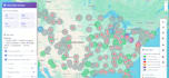 create professional territory maps, sales zones, and franchise analysis maps