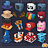 make various minecraft styled cosmetics in blockbench